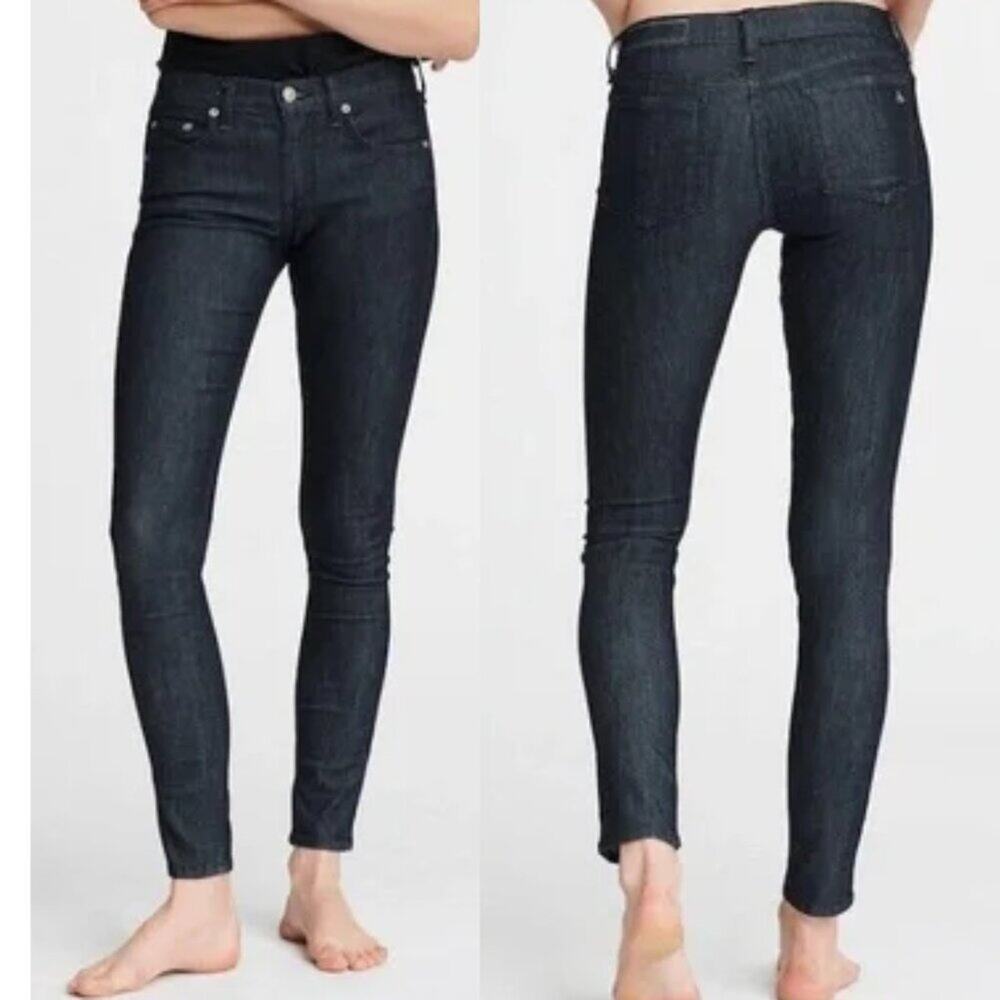 Rag & Bone Mid-Rise Skinny Jeans in Indigo sz 26